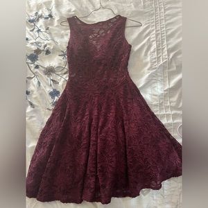 burgundy dress